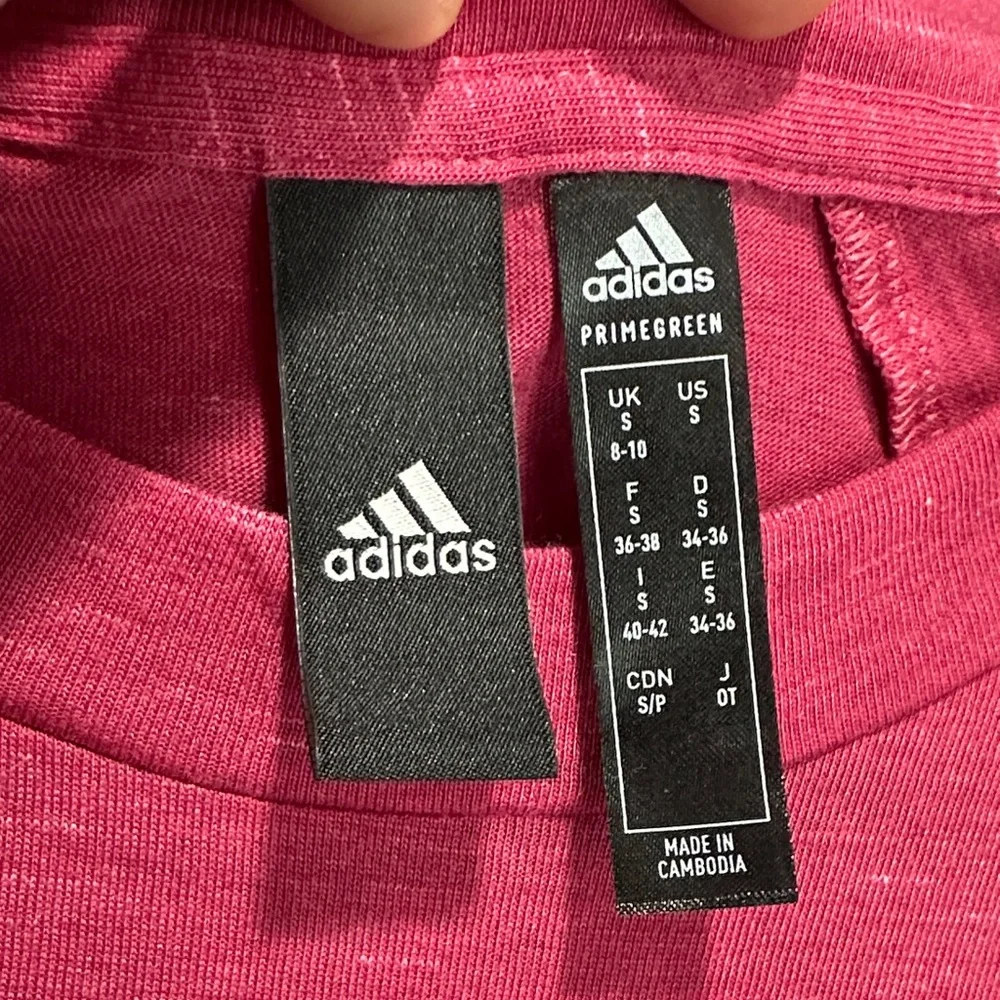 NWOT Adidas Women's Vibrant Pink Muscle Tee size S - Picture 2 of 7